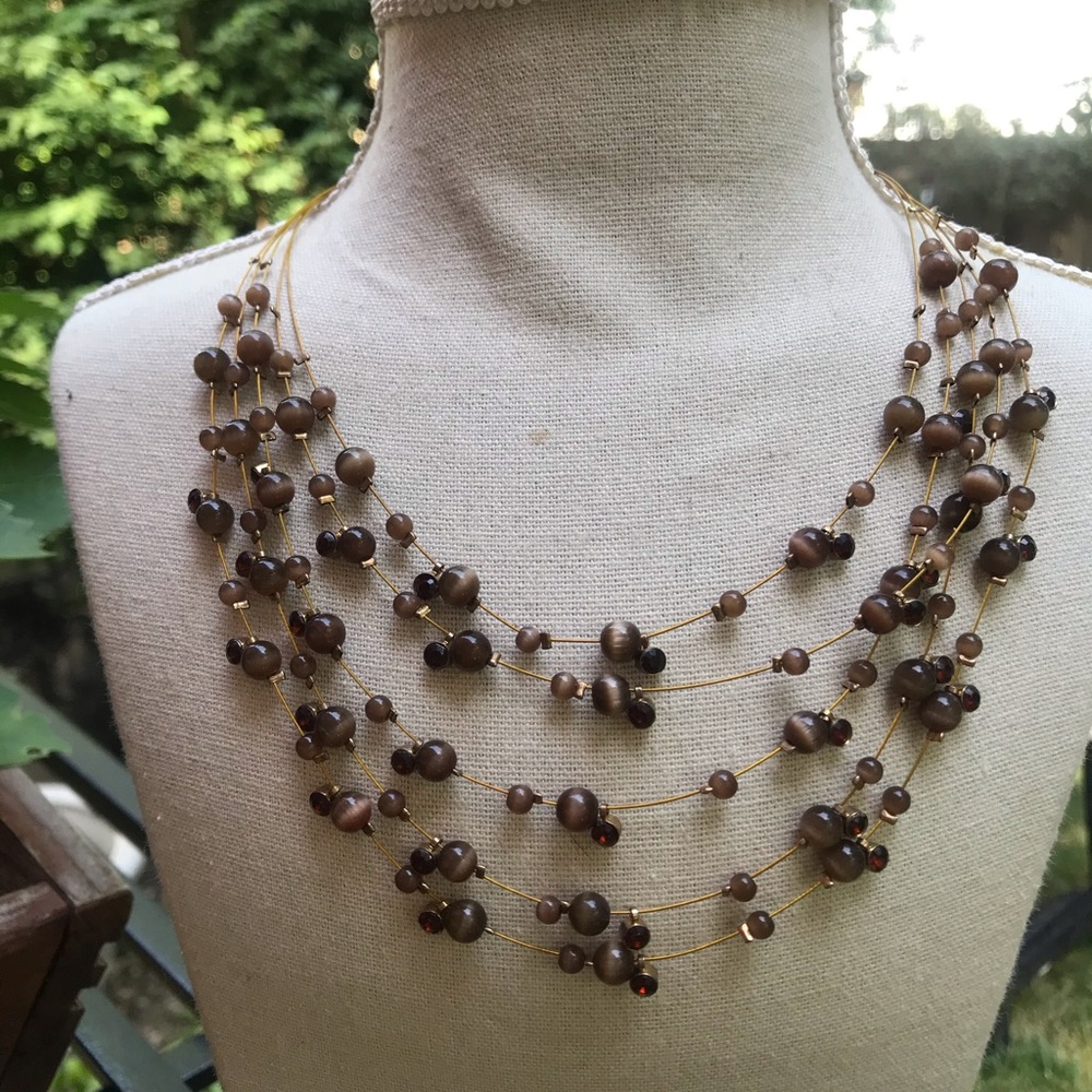 Tigers eye multi length necklace